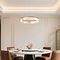 Sodobna viseča svetilka medenina 59cm vklj. LED 3-stopenjsko zatemnjevanje - Anello Chandelier