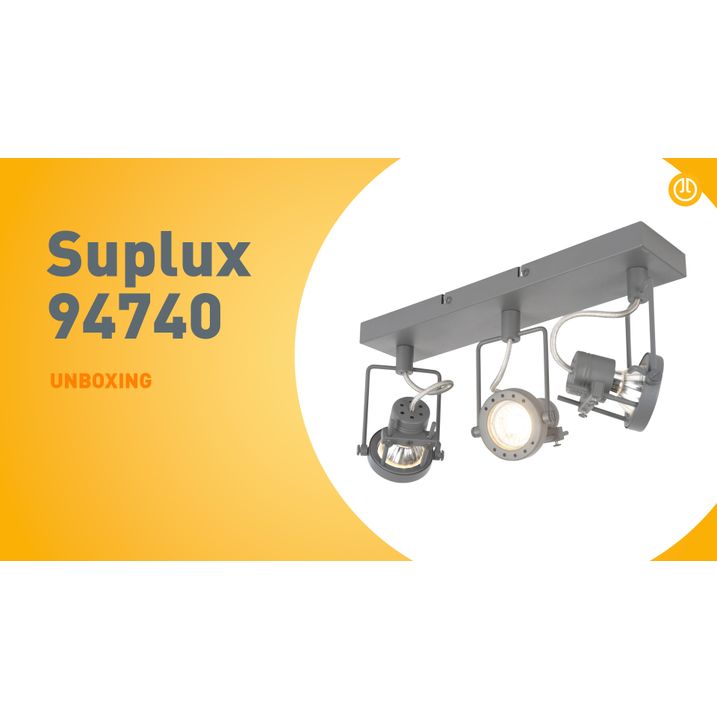Faretto industriale antracite 3 luci orientabile e inclinabile - Suplux
