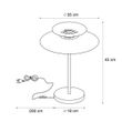 Lampe-de-table-rétro-en-acier-noir-45cm---Pauly