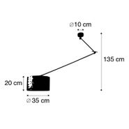 Hängelampe-schwarz-mit-Schirm-35-cm-hellgrau-verstellbar---Blitz-I