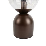 Lampe-de-table-chic-d'hôtel-bronze-foncé-avec-verre-transparent-avec-cordon-lumineux-E27---Pallon-Trend