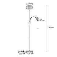 Design-golvlampa-svart-med-rökglas-2-ljus---Brianna