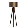 Vloerlamp-tripod-walnoot-hout-met-velours-kap-brons-50cm---Tripod-Classic