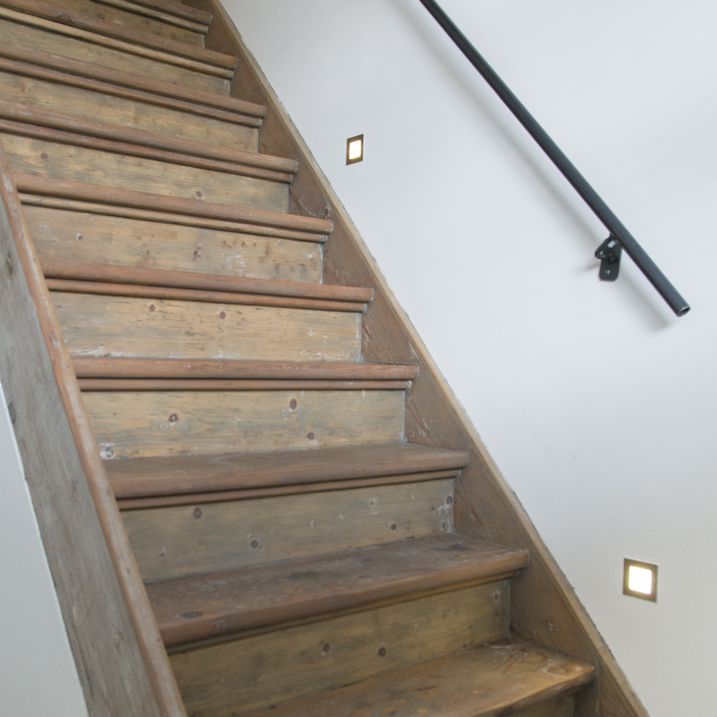 Moderne inbouwspot staal incl LED - Square 7