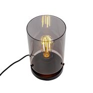 Dizajnerska-stola-lampa-crna-sa-dimnim-staklom---Dome
