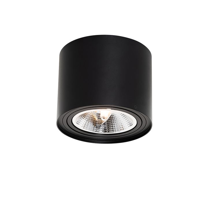 Pametni plafonski reflektor crni podesivi uklj. Wifi GU10 111mm - Rondoo Up