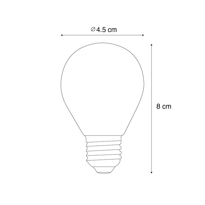 E27 3-stegs dimbar LED-lampa P45 Opalglas 5W 470 lm 2700K