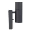 Applique-murale-d'extérieur-gris-foncé-2-lumières-avec-capteur-crépusculaire---Duo