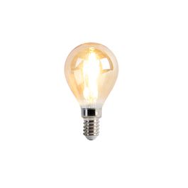 E14 Stmívatelná LED žárovka P45 zlatá 3,5W 330lm 2100K