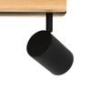 Loftslampe-sort-med-træ-2-lys-justerbar-rektangulær---Jeana