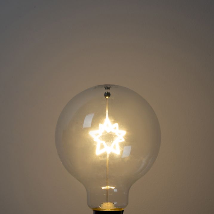 Christmas E27 LED Lamp Star Filament G95 Clear 1.8W 120 lm 2700K