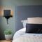 Moderne wandlamp zwart met USB en flexarm - Flero