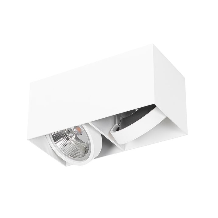 Design spotlight med rektangulær AR111 2-lys - Box