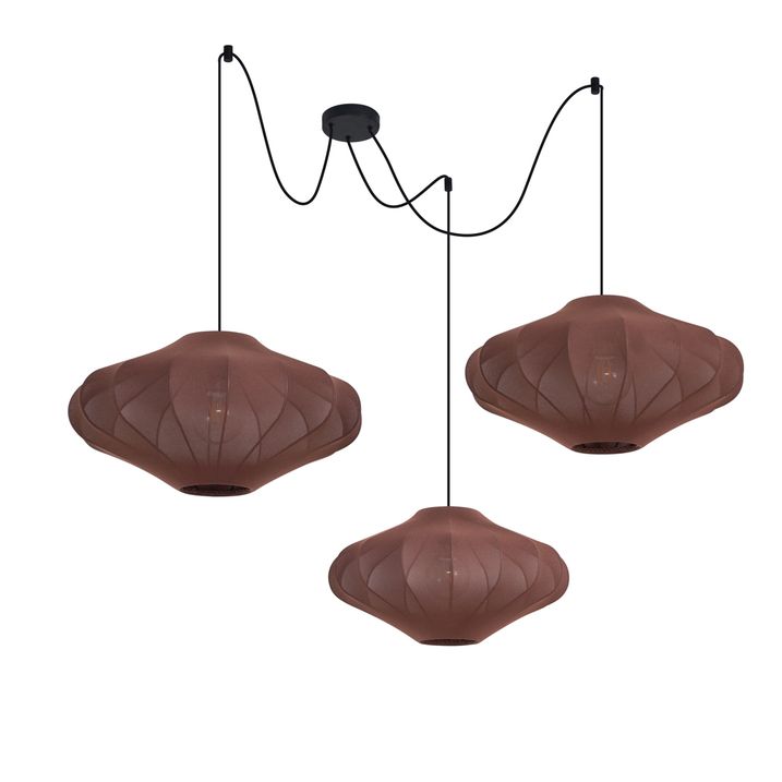Japandi Hängelampe braun 50cm 3-flammig - Plu