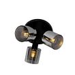 Faretto-da-soffitto-smart-nero-con-vetro-fumé-rotondo-orientabile-incl.-3-Wifi-A60---Laura