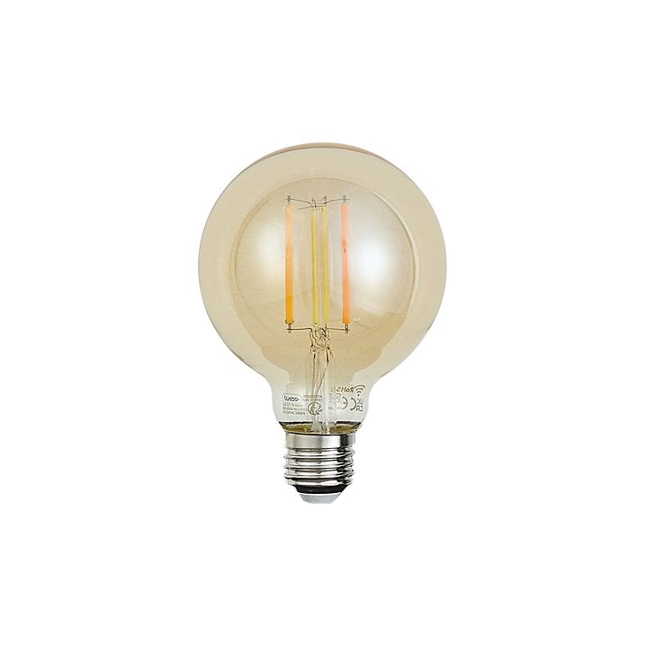 5 darabos készlet Smart E27 dimmelhető LED izzók G95 arany 7W 806 lm 1800-6500K