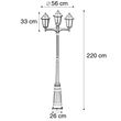 Fenjer-za-spoljašnju-upotrebu-crne-boje-220-cm-3-svetla-IP44---Havana