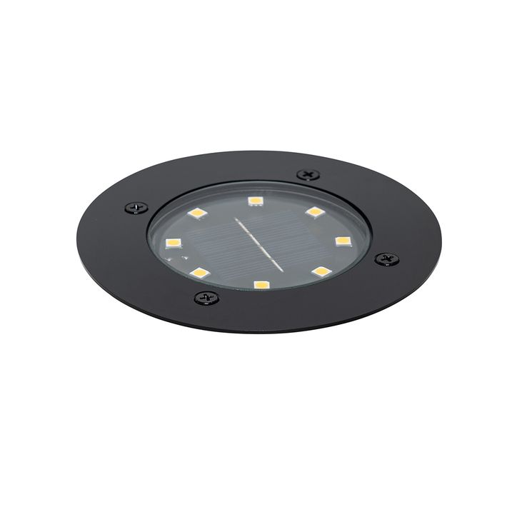 Set of 6 Black Ground Spotlights Incl. LED IP65 Solar - Terry