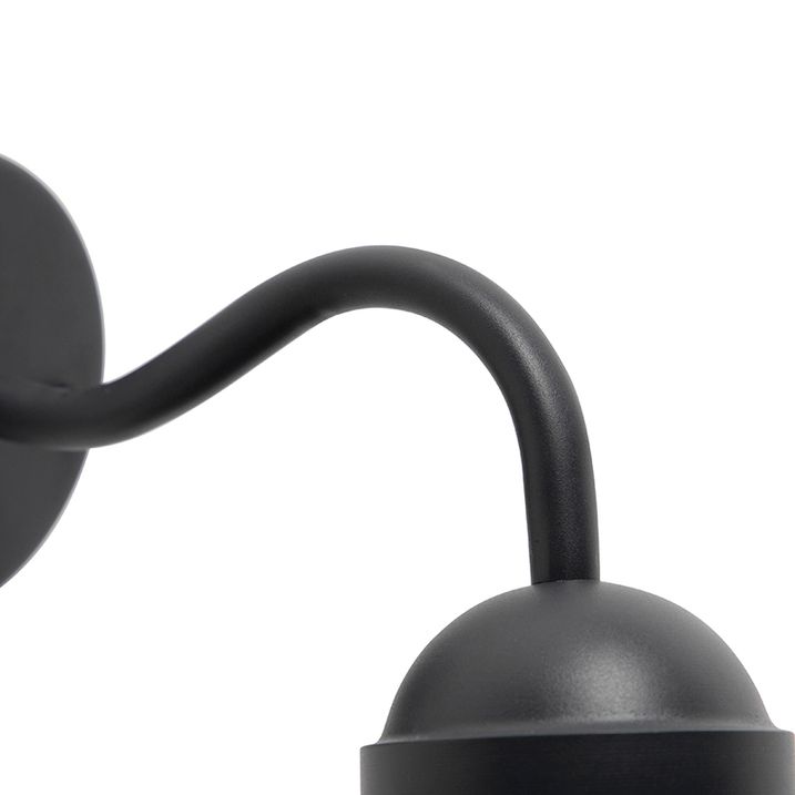 Inteligentná rustikálna nástenná lampa antracit IP44 vrátane wifi E27 - Kansas