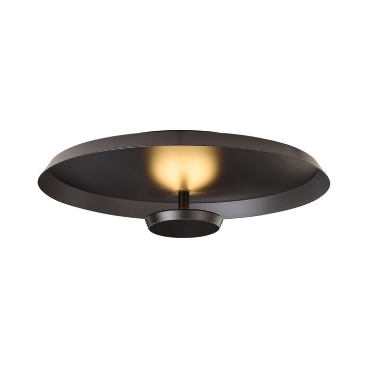 Nowoczesna lampa sufitowa matowa czarna z LED z 3-stopniową regulacją ściemniania - Sombra