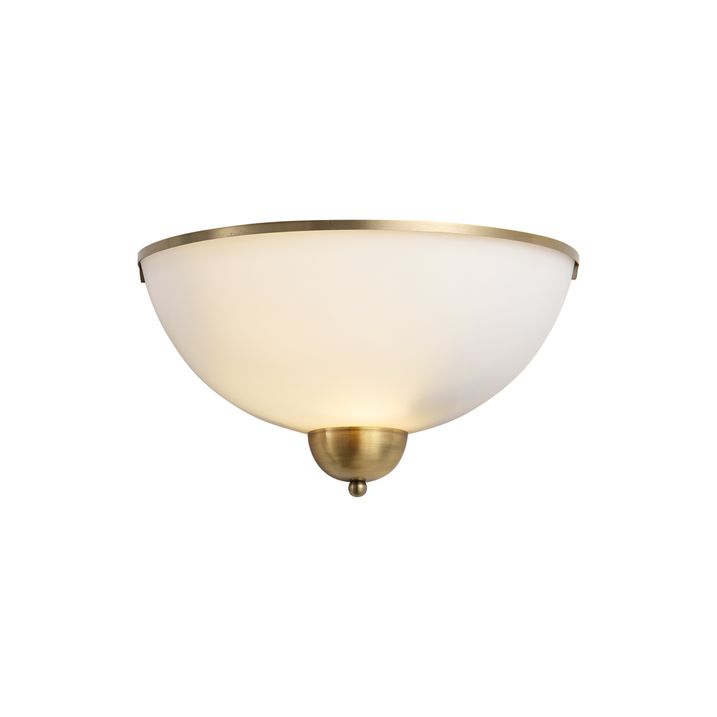 Klassische Wandleuchte Bronze mit Opalglas - Katarina