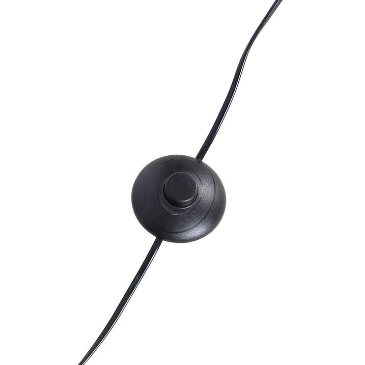 Gulvlampe stativ svart med skjerm påfugl 50 cm - Tripod Classic