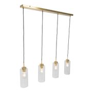Lampada-a-sospensione-Art-Déco-oro-con-vetro-4-luci---Laura