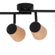 Takspotlight-svart-med-kork-skjerm-4-lys-justerbar---Corky