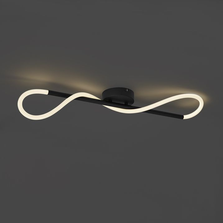 Plafonnier moderne noir avec LED inclus à 3 niveaux de gradation - Keri