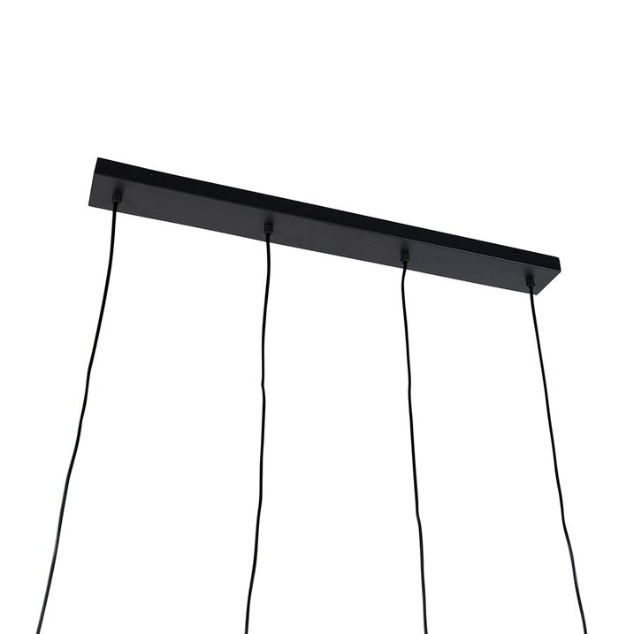 Moderne hanglamp zwart 4-lichts - Stream