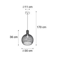 Design-ronde-hanglamp-zwart-30-cm---Dos