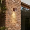 Moderne buiten wandlamp roestbruin kunststof ovaal - Baleno