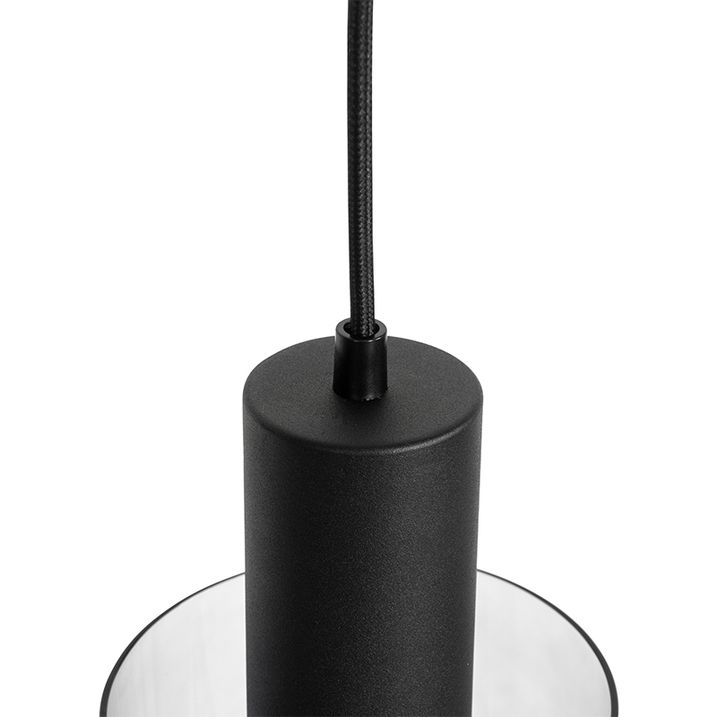 Vintage hanglamp zwart met smoke glas - Vidra