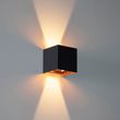 Zidna-lampa-za-spoljašnju-upotrebu-crna-sa-zlatnom-bojom-uključujući-LED-2-svetla-IP54---Edwin