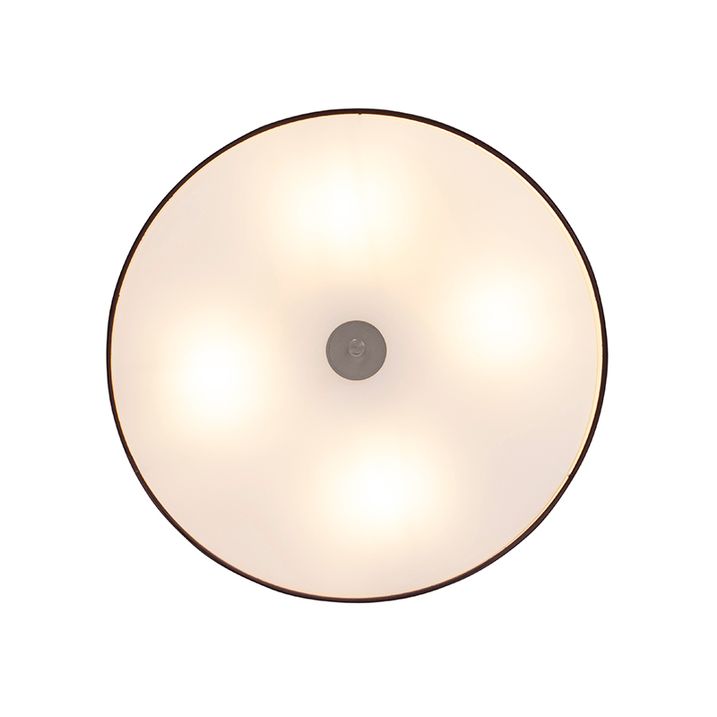 Landelijke plafondlamp bruin 50 cm - Drum