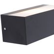 Moderne-wandlamp-zwart-met-lichteffect-IP54---Houks