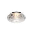 Klassieke-plafondlamp-zwart-met-smoke-glas-35-cm-IP44---Nohmi