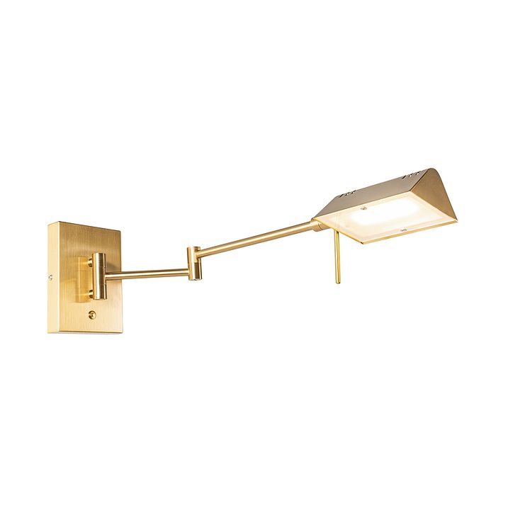Design Wandleuchte Messing inkl. LED dimmbar - Notia