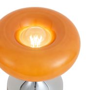 Lámpara-de-mesa-retro-cromada-con-pantalla-de-cristal-naranja-31cm---Glaze