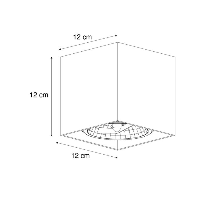 Design-Strahler Dunkelbronze Quadratisch Drehbar und Kippbar - Box