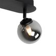 Foco-moderno-negro-con-cristal-ahumado-2-luces---Athens