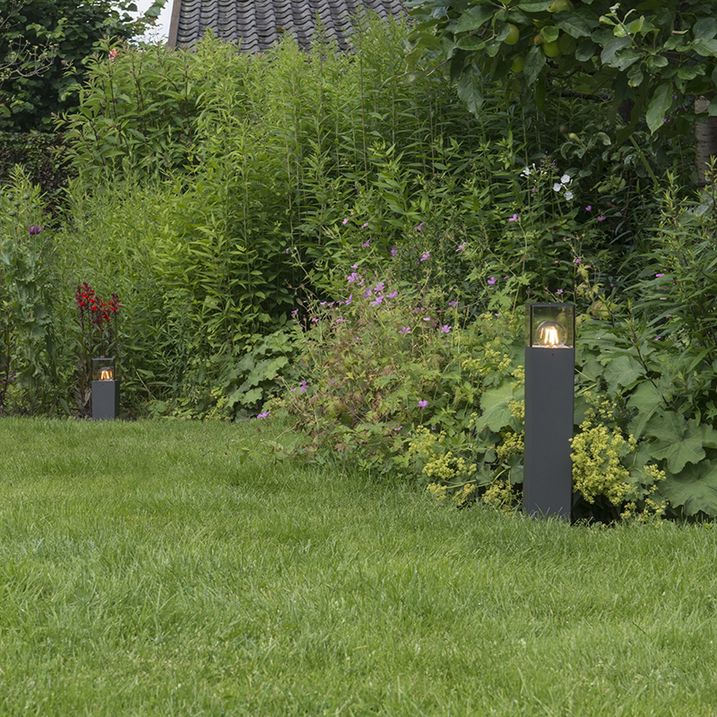 Smart industriële staande buitenlamp antraciet 30 cm incl. Wifi P45 - Denmark