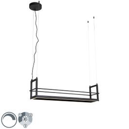 Hänglampa svart med hyllplan inkl LED 3-stegs dimbar - Cage Rack