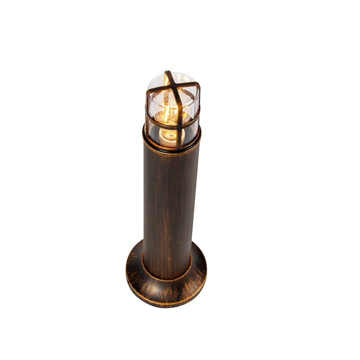 Vintage staande buitenlamp antiek goud IP54 50 cm - Kiki