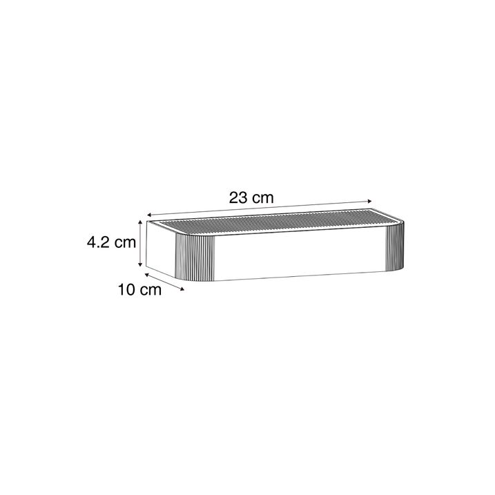 Kinkiet zewnętrzny czarny z LED, ładowany USB-C, ściemnialny i solarny IP65 - Kalo