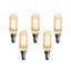 Set-mit-5-dimmbaren-E14-LED-Glühbirnen-Gold-T25-4W-300-lm-2200K