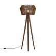 Vloerlamp-walnoot-hout-met-bruine-papieren-touw-kap-50/50/30---Tripod-Classic