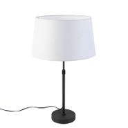 Galda-lampa-melna-ar-baltu-lina-abažūru-35-cm-regulējama---Parte