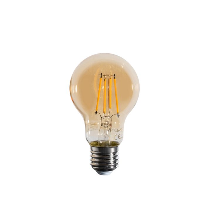 E27 dimbar LED-lampa A60 bärnsten 4,5W 420 lm 2200K