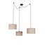 Suspension-noire-avec-tissu-teddy-beige-35cm-3-lumières---Cava
